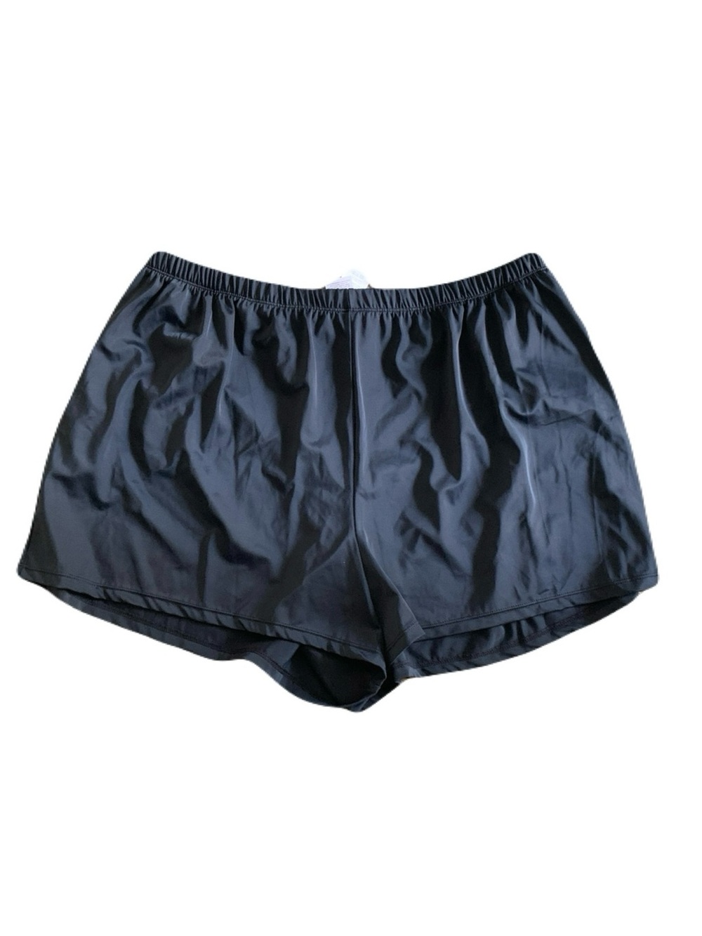 NWT Maxine of Hollywood Shiny Black 20W Women's Swim Athletic Shorts Beach Pool